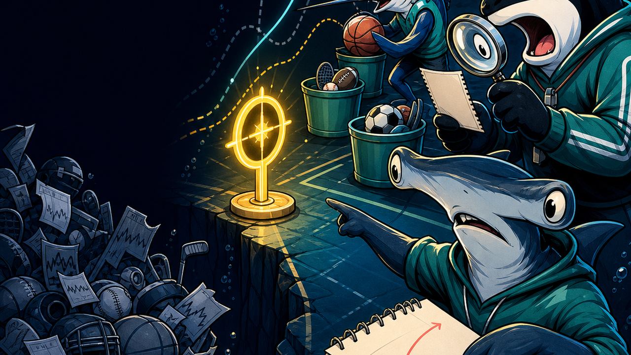 How do you know if you're actually beating the closing line? visual summary from Shark Snip.